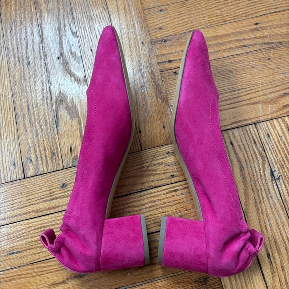 Everlane Pink Suede Block Heel - Picture 4 of 5